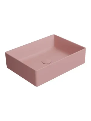 Snelle Levering KUBE X keramické umyvadlo na desku, 50x37cm, blush mat