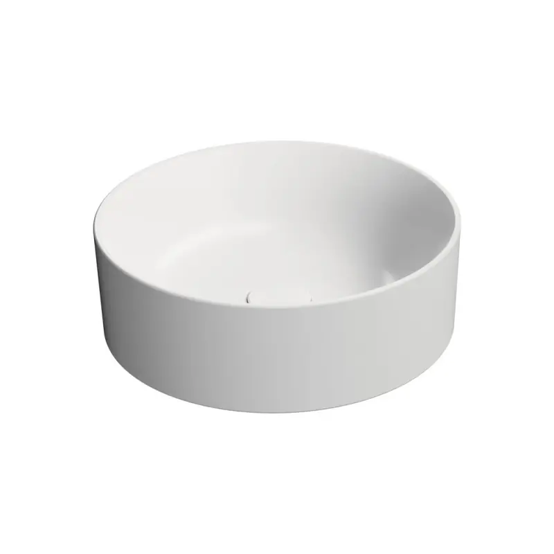 Direct Beschikbaar KUBE X keramické umyvadlo na desku, průměr 40cm, bílá mat