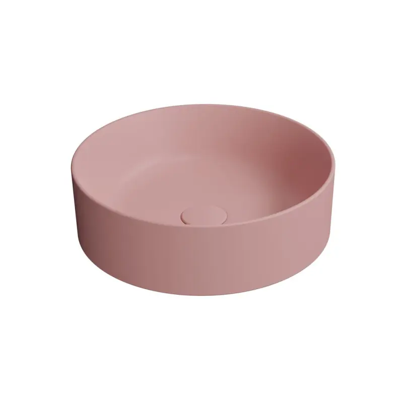 Gratis Retour KUBE X keramické umyvadlo na desku, průměr 40cm, blush mat