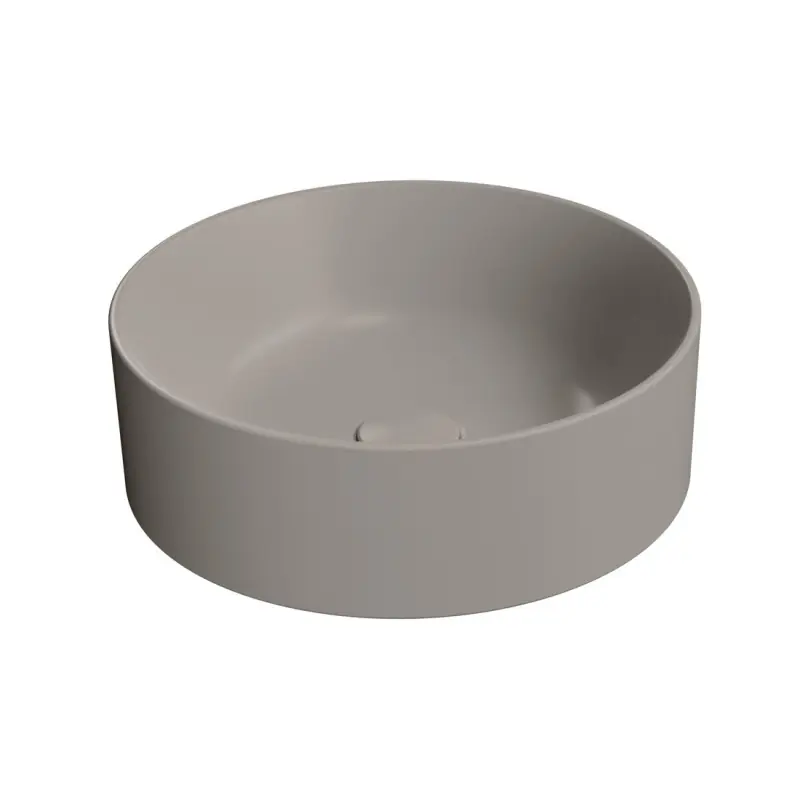 Koop Online KUBE X keramické umyvadlo na desku, průměr 40cm, tortora mat