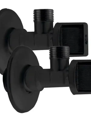 Rohový kulový ventil 1/2"x3/8", bez matky, pár, černá mat Expresní Doručení