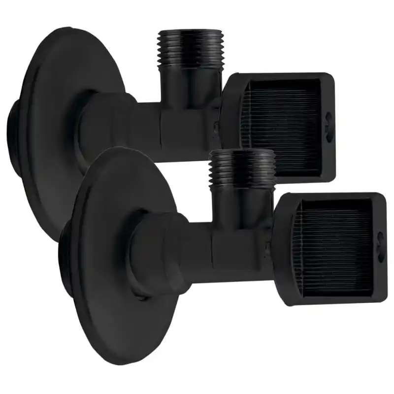 Rohový kulový ventil 1/2"x3/8", bez matky, pár, černá mat Express Levering