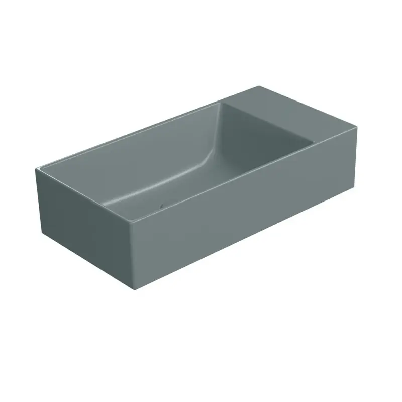 KUBE X keramické umývátko 50x25cm, bez otvoru, pravé/levé, agave opaco Seizoensaanbieding