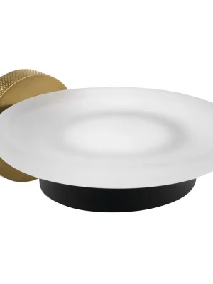 LARISSA mýdlenka, mléčné sklo, černá/zlato mat Super Cena