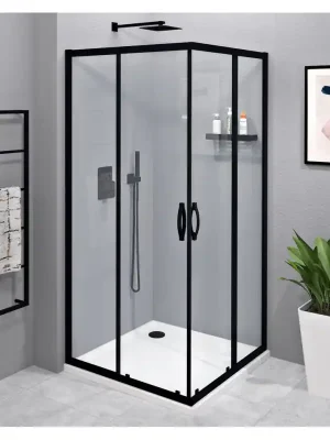 Blesková Nabídka SIGMA SIMPLY BLACK čtvercový sprchový kout 1000x1000 mm, rohový vstup, čiré sklo