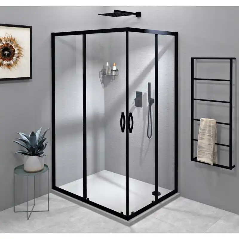 SIGMA SIMPLY BLACK obdélníkový sprchový kout 1100x1000 mm, L/P varianta, rohový vstup, čiré sklo Direct Beschikbaar