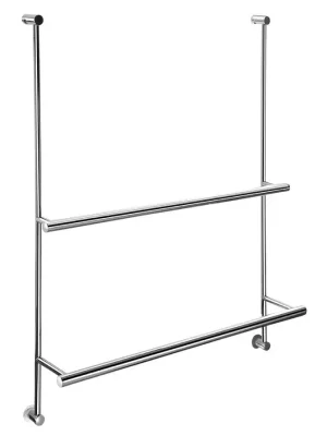 Sleva Závěsný držák ručníků na sprchovou zástěnu 600x730x125mm, chrom