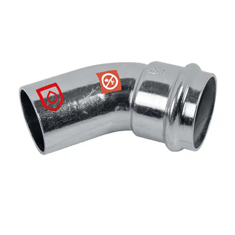 FRABOPRESS C-STEEL oblouk 76,1 mm 45° M x F Op = Op