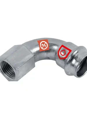 FRABOPRESS C-STEEL oblouk s vnitřním závitem 22 mm x 3/4" Horká Nabídka