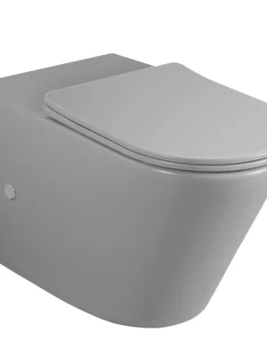 PACO WC kombi mísa, Rimless, 61x38 cm, spodní/zadní odpad, šedá mat Exclusieve Akce
