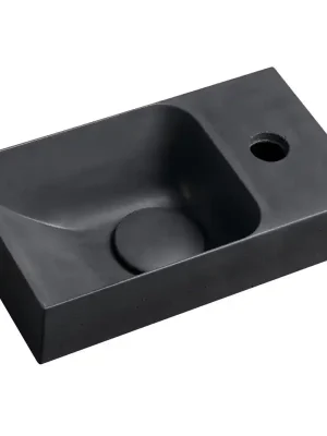Levný PICCOLINO betonové umývátko 30,8x17cm, baterie vpravo, antracit