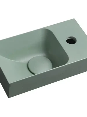 Kupte Ještě Dnes PICCOLINO betonové umývátko 30,8x17cm, baterie vpravo, zelená