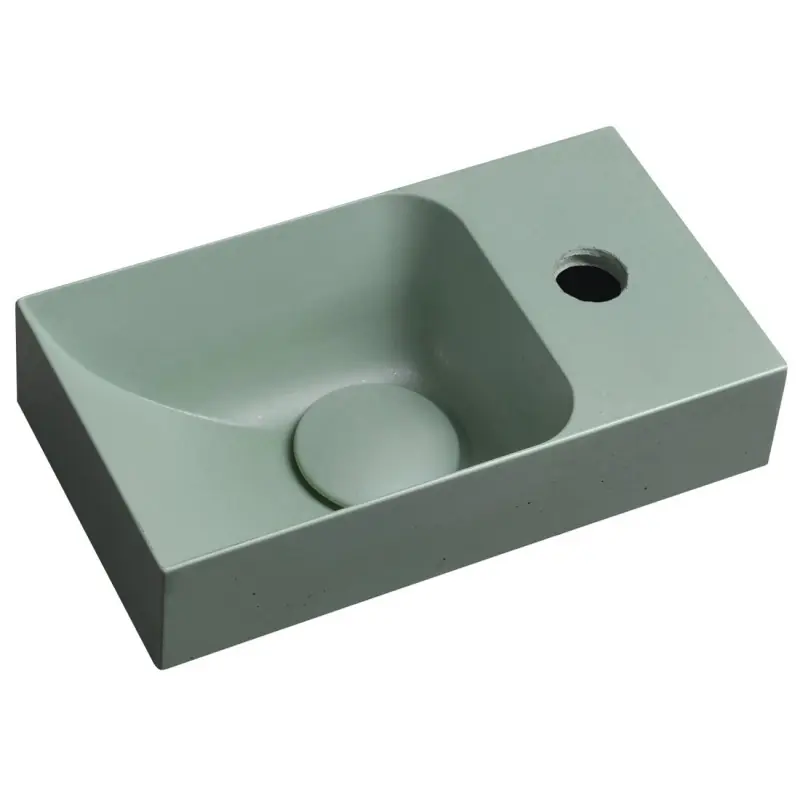 Kupte Ještě Dnes PICCOLINO betonové umývátko 30,8x17cm, baterie vpravo, zelená