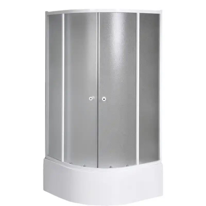 ARLEN čtvrtkruhová sprchová zástěna 900x900x1500 mm, sklo BRICK Gecertificeerd