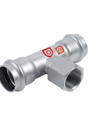 Zlevněný FRABOPRESS C-STEEL T-kus s vnitřním závitem 42 x 1/2" x 42 mm