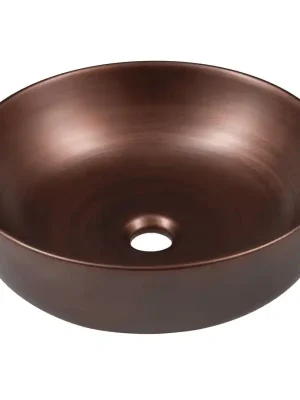 PRIORI keramické umyvadlo na desku, Ø 41,5cm, měď Akce