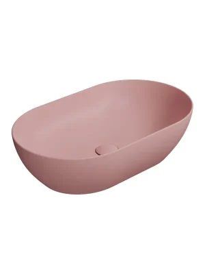 Beste Prijs PURA keramické umyvadlo na desku 60x37cm, blush mat