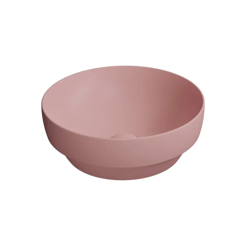 PURA keramické umyvadlo na desku, průměr 40cm, blush mat Voordeelprijs