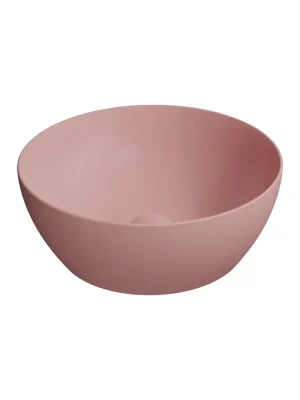 PURA keramické umyvadlo na desku, průměr 42cm, blush mat Betrouwbaar