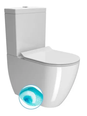Must-Have PURA WC kombi, Swirlflush, spodní/zadní odpad, bílá ExtraGlaze