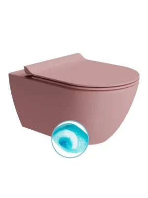 PURA závěsná WC mísa, Swirlflush, 36x55cm, blush dual-mat Gereduceerde Prijs