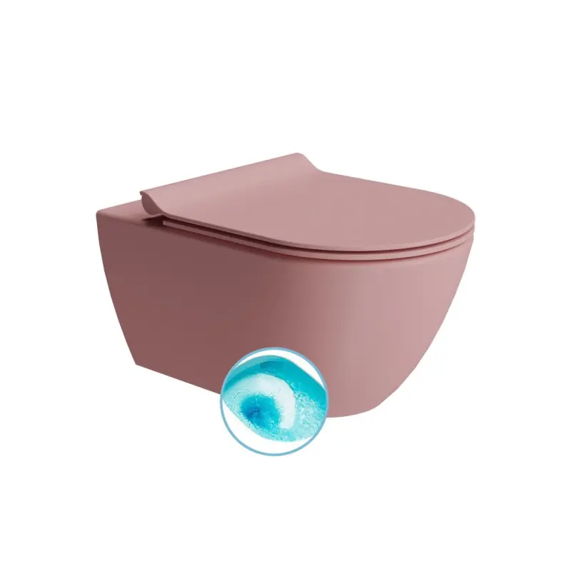 PURA závěsná WC mísa, Swirlflush, 36x55cm, blush dual-mat Gereduceerde Prijs