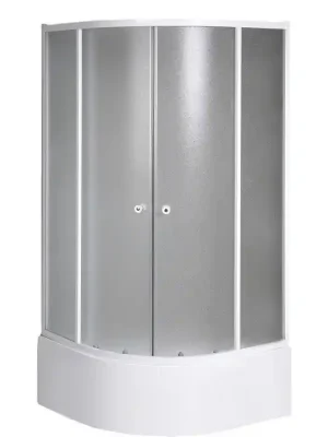 Značkový ARLEN čtvrtkruhová sprchová zástěna 800x800x1500 mm, sklo BRICK