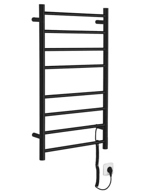 Novinka REDONDO elektrický sušák ručníků, kulatý, 500x900 mm, 75 W, černá mat