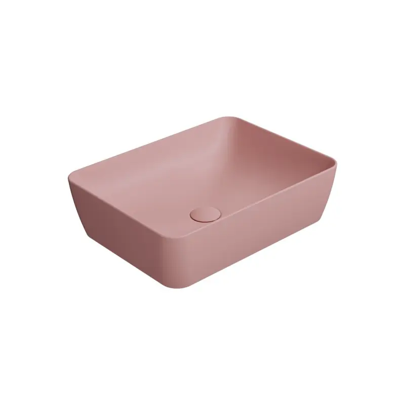 SAND/NUBES keramické umyvadlo na desku 50x38cm, blush mat Lage Prijs