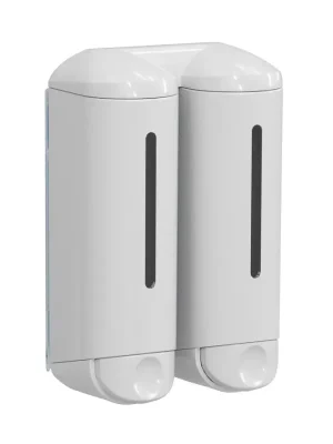 Lage Kosten SHOWER MEDIUM dvojitý dávkovač tekutého mýdla, 2x250ml, bílá