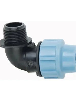 Flitsaanbieding PE Koleno s vnějším závitem, 63 mm x 2" - na polyetylen