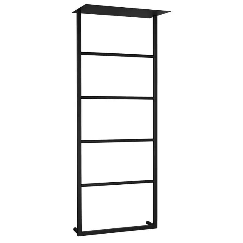 SKA nástěnný sušák ručníků s policí 454x1184x252mm, černá mat Rechtstreeks Van De Fabrikant