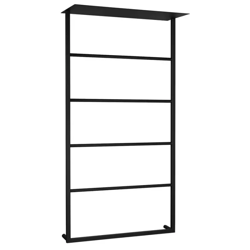 Aanbieding SKA nástěnný sušák ručníků s policí 604x1184x252mm, černá mat