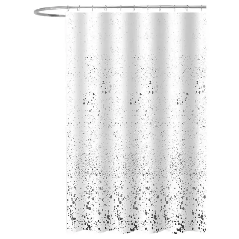 Sprchový závěs 180x180cm, polyester, bílá, kaňky Betaalbaar