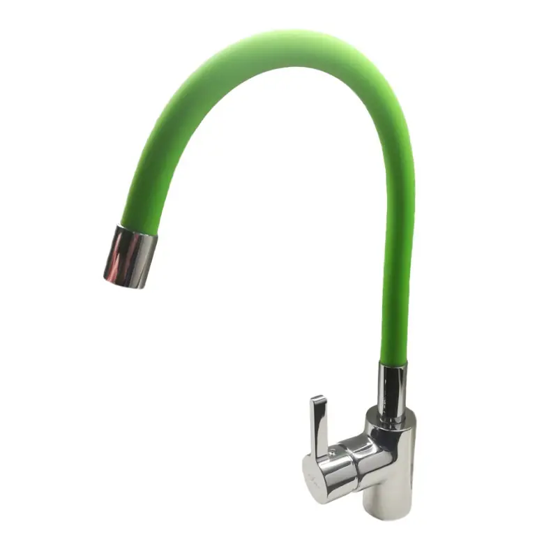 Nu Kopen TRIX 1008Z Kuchyňská vodovodní baterie s flexi zeleným ramínkem, CHROM/ZELENÁ