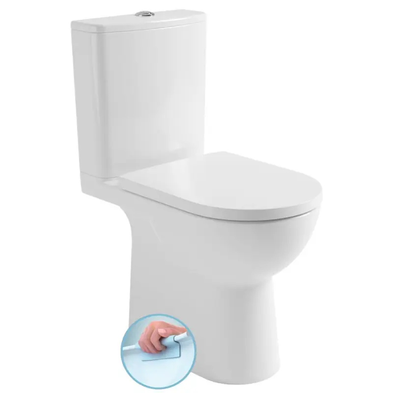 TALAMO WC kombi, Rimless, spodní/zadní odpad, bílá Hoge Kwaliteit