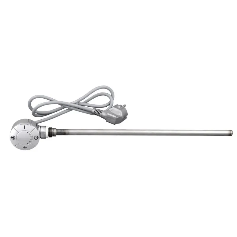 Finale Výprodej Elektrická topná tyč s termostatem, rovný kabel, 500 W, chrom