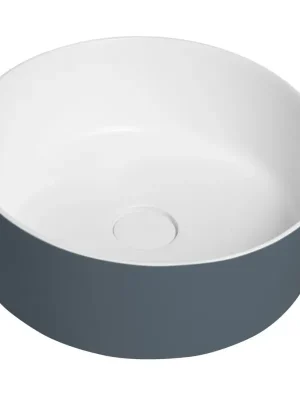 THIN umyvadlo na desku, Rockstone, Ø 38 cm, siena/bílá mat Horká Nabídka