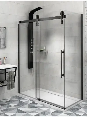 Značkový VOLCANO BLACK obdélníkový sprchový kout 1500x900mm L/P varianta