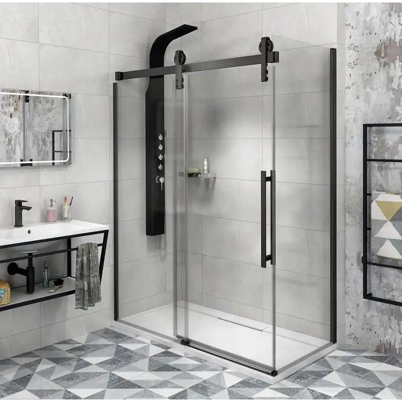 Značkový VOLCANO BLACK obdélníkový sprchový kout 1500x900mm L/P varianta