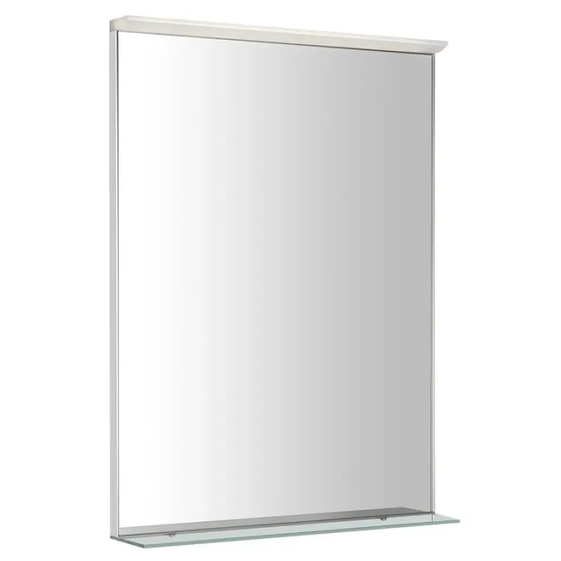 Populair TRAKA zrcadlo s LED osvětlením a poličkou, 60x80cm