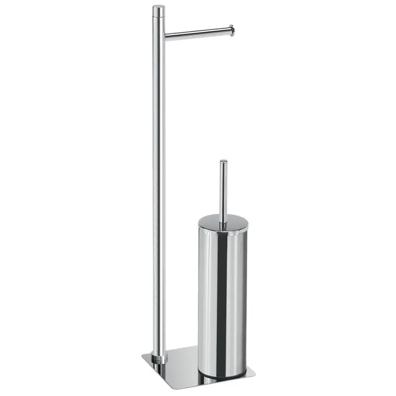 Dagaanbieding TRILLY stojan s držákem na toaletní papír a WC štětkou, hranatý, chrom