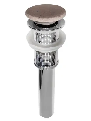 Umyvadlová výpust 5/4", click-clack, betonová zátka, bílý pískovec Omezená Nabídka