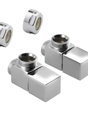 CUBE připojovací sada ventilů ruční rohová, Chrom Omezená Nabídka