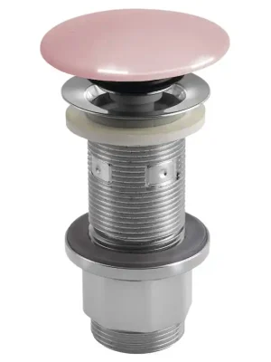 Horká Nabídka Umyvadlová výpust 5/4“, click-clack, betonová zátka, 10-80mm, růžová pololesk