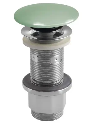 Umyvadlová výpust 5/4“, click-clack, betonová zátka, 10-80mm, zelená pololesk Oblíbený