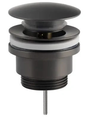 Levný Umyvadlová výpust 5/4“, click-clack, velká zátka, 10-55mm, gun metal