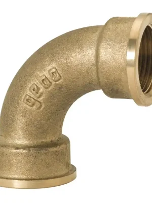 Mosazný oblouk 90° FF 1/2" PN16 Vrácení Zdarma