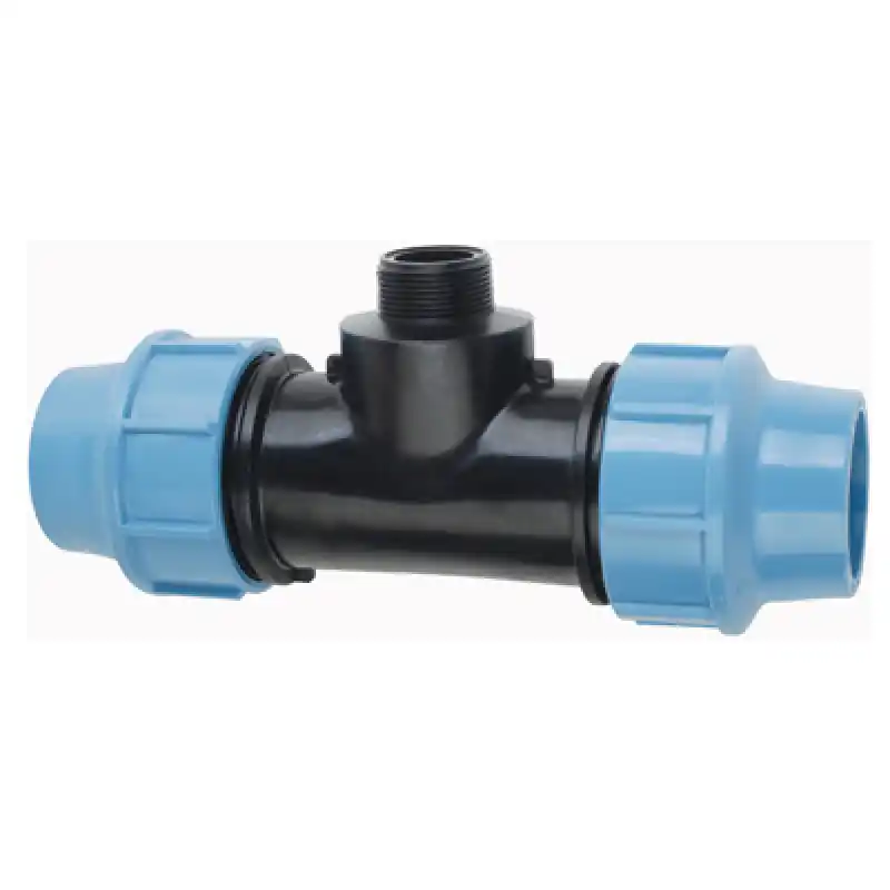PE T-kus s vnějším závitem 40 mm x 5/4" x 40 mm - Polyetylen Tijdelijk Beschikbaar