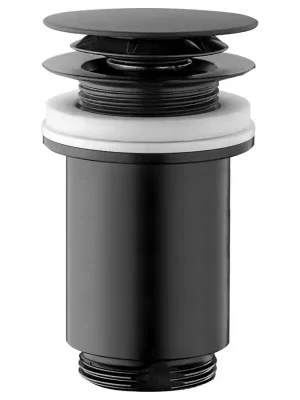 Beperkt Aanbod Umyvadlová výpust 5/4“, click-clack, velká zátka, tl. max 80mm, čená mat
